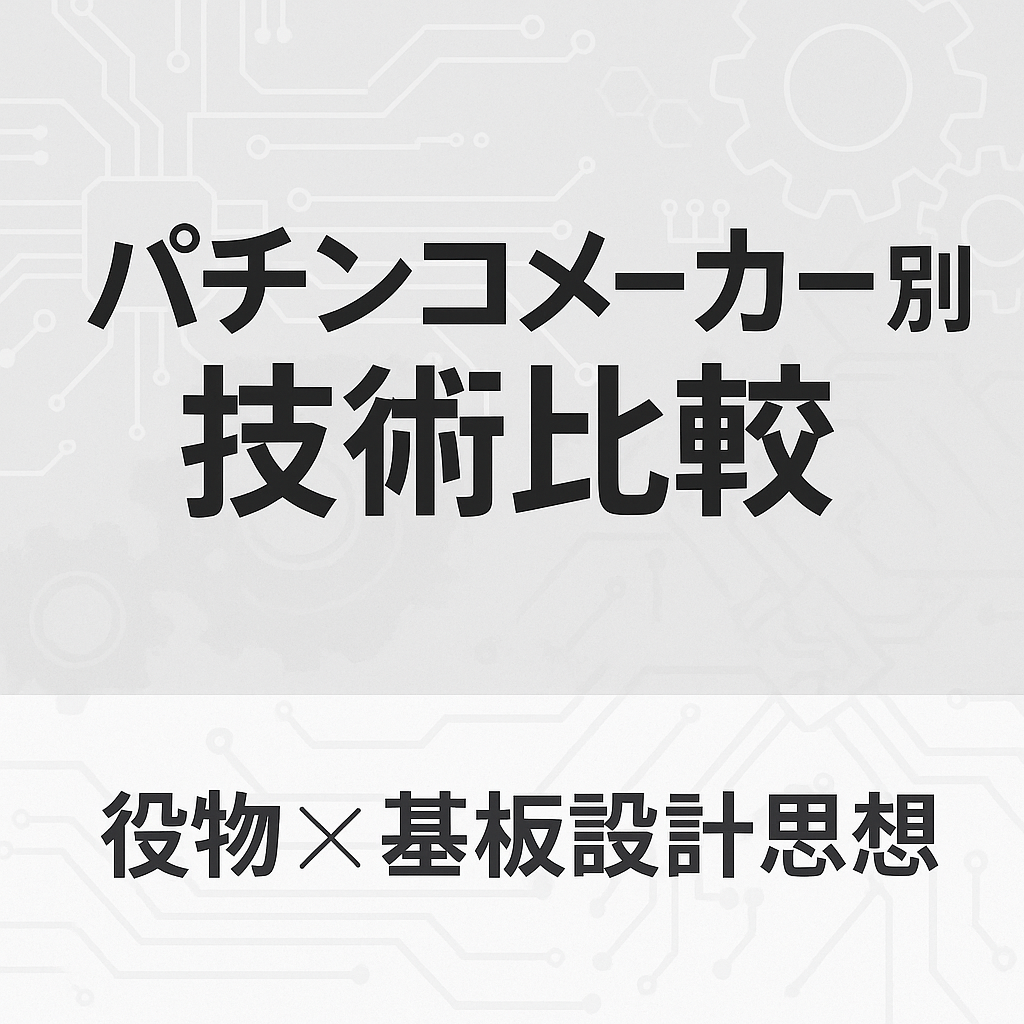 主要メーカーの役物・基板設計 比較