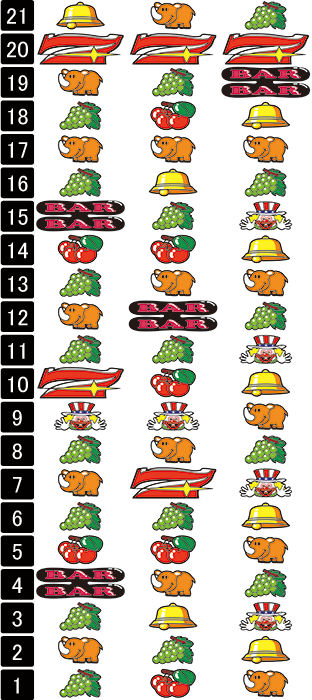 スリーピースドットネット　リール図柄
